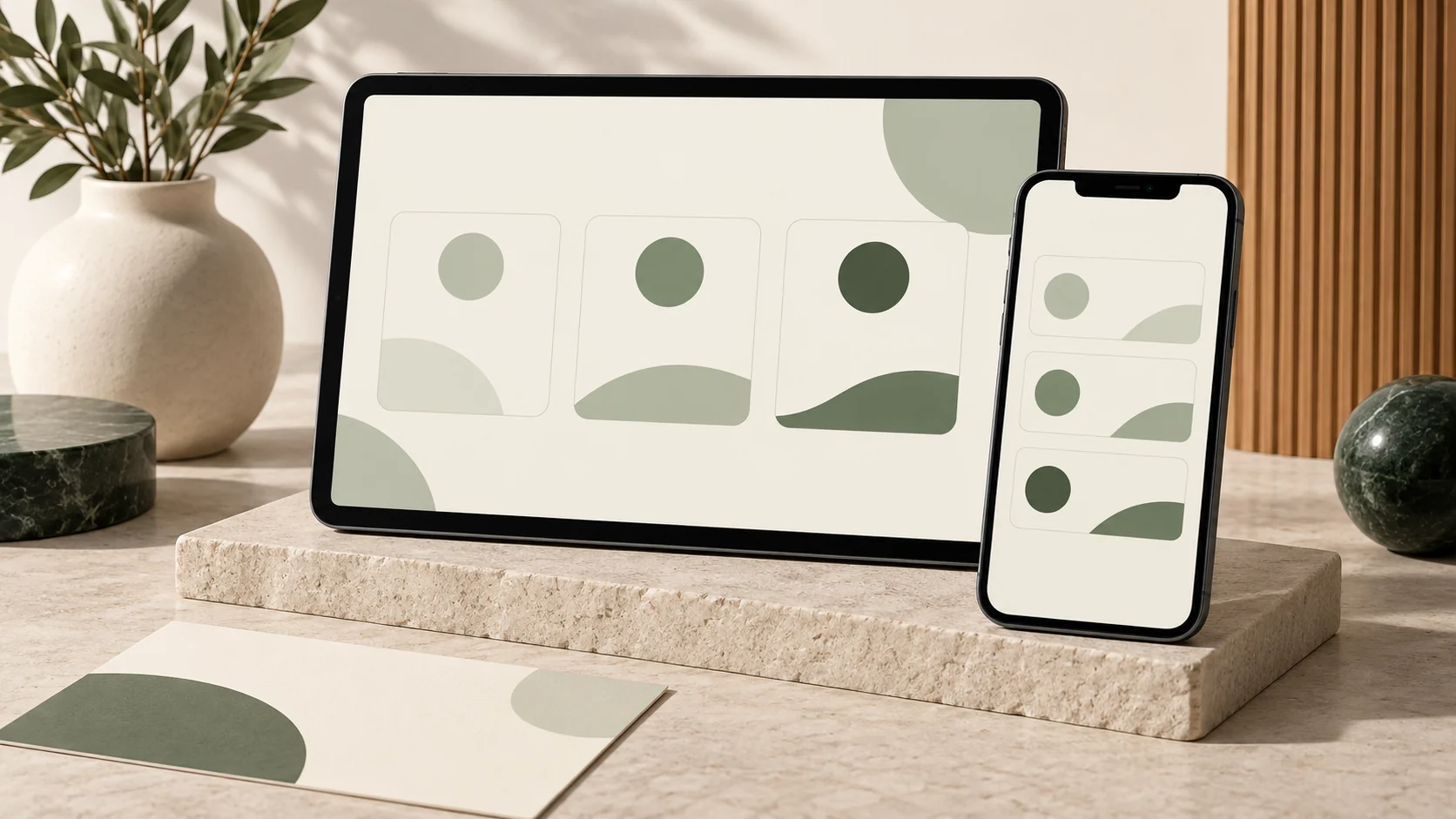 Conceptual brand applications for financial comparison.