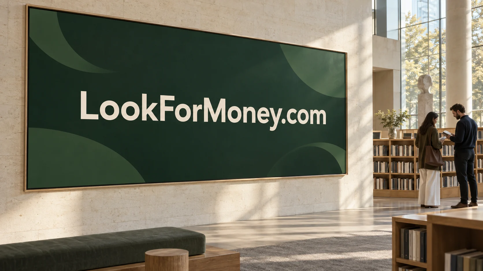 Illustrative advertising for a financial education concept.