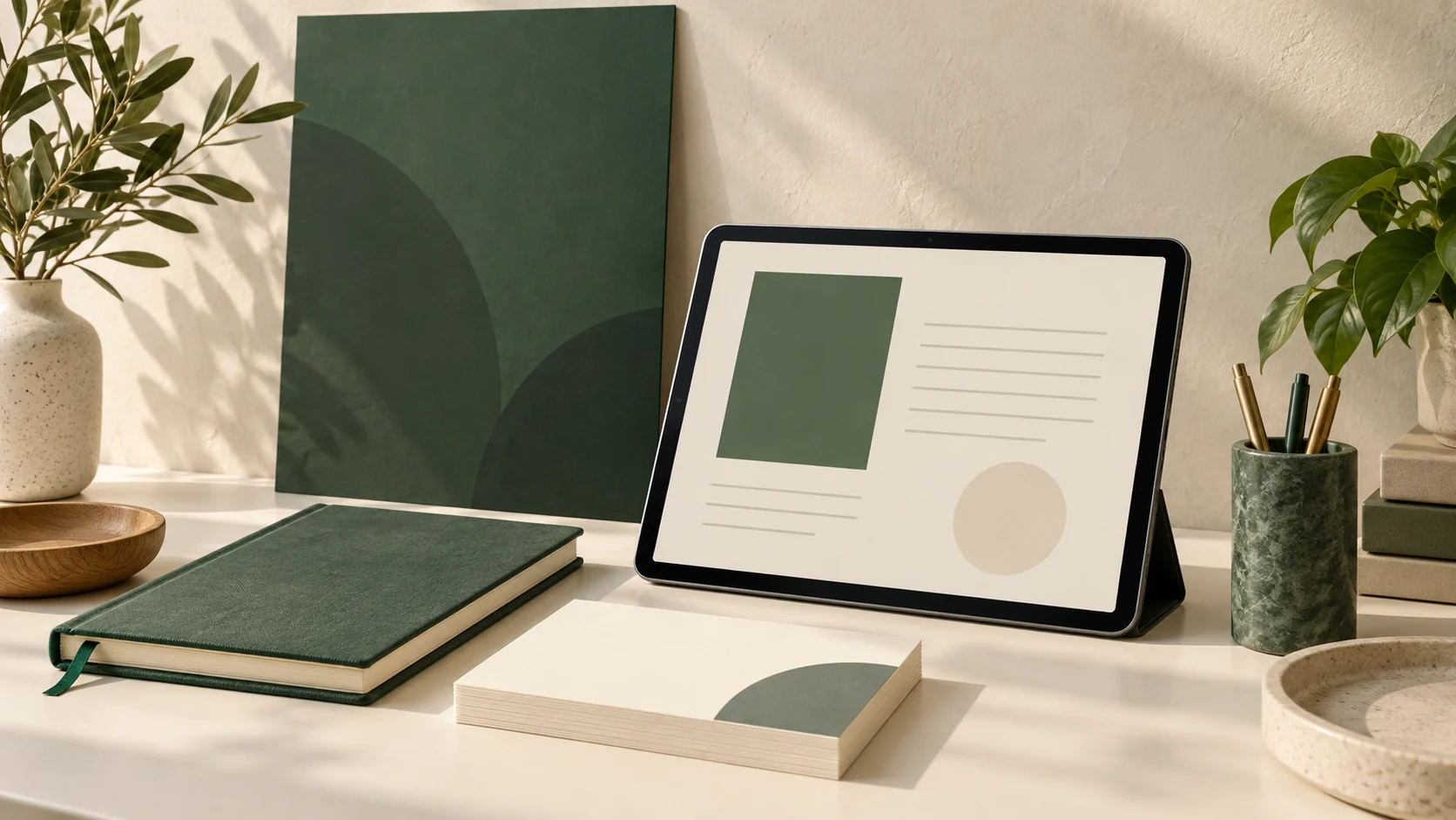 Conceptual brand applications for financial education.